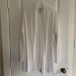 Rachel Zoe 100% linen cardigan white sweater 1X brand new